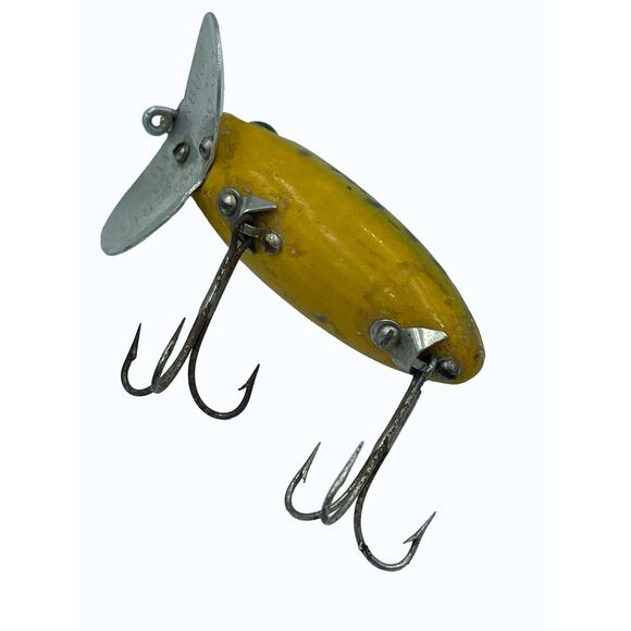 Fred Arbogast Jitterbug Vintage Lure Frog Pattern Topwater Fishing Lure - Picture 3 of 6